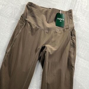 Halara High Waisted Tummy Control Flare Leggings Brown Size Small Regular
